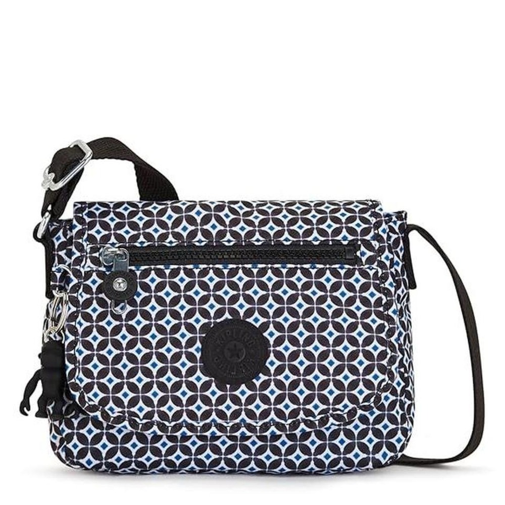 Kipling Sabian Crossbody Mini Bag blue and black pattern